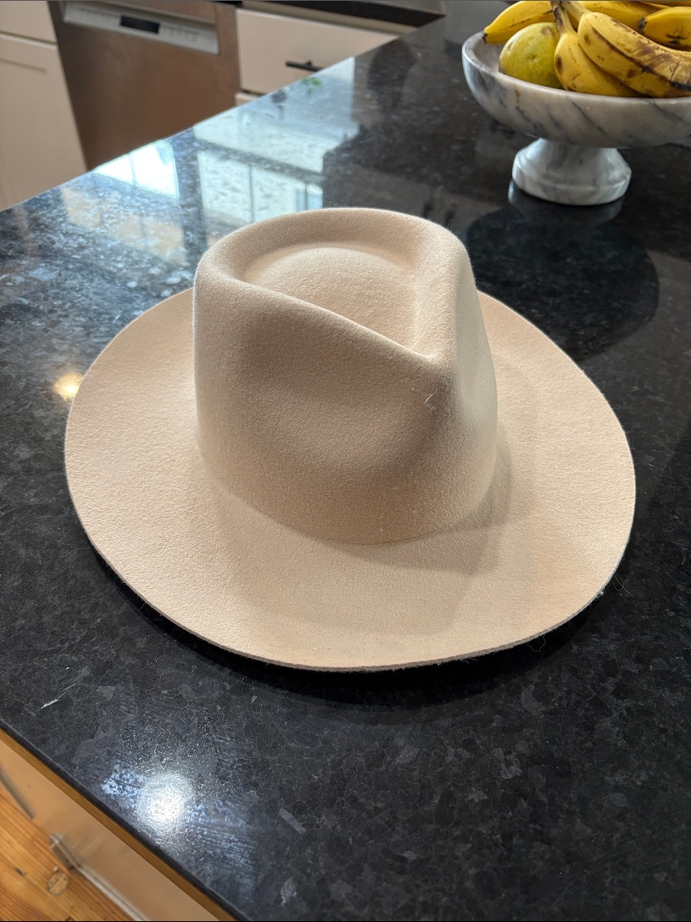 GIGI PIP Cream Wide-Brim Felt Fedora